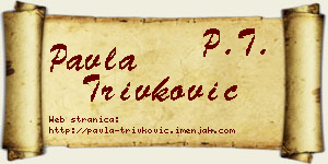Pavla Trivković vizit kartica